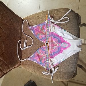 Victoria Secret Multicolor Tropical Floral Print Swim Bikini Set